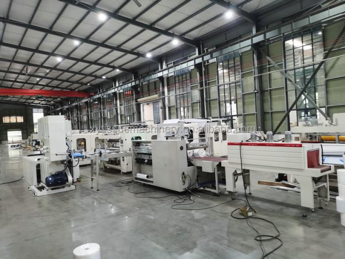 Thiết kế đẹp Dot To Dot Lamination Embossing Tấm khăn bếp Máy lăn lại 11